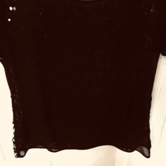 Express Black and Silver Sequin Top - Picture 15 of 15